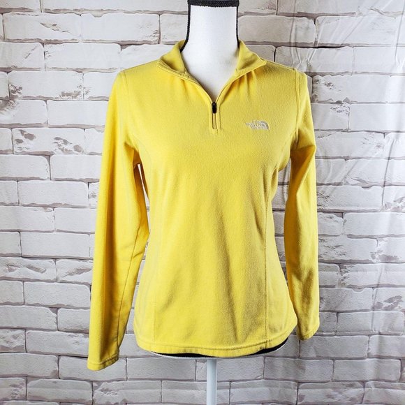 The North Face Tops - The North Face Womens Half Zip Yellow Fleece Size